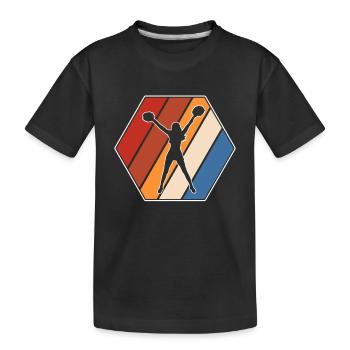 Cheerleading Retro - Kinder Premium Bio T-Shirt - Schwarz - Vorne