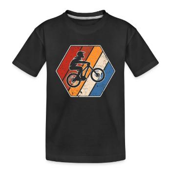 Vélo de montagne Rétro - T-shirt bio Premium Enfant - noir - Devant