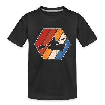 Kanusport Retro - Kinder Premium Bio T-Shirt - Schwarz - Vorne