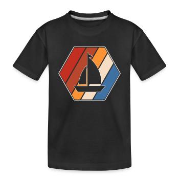 Rétro de la voile - T-shirt bio Premium Enfant - noir - Devant