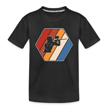 Paintball Rétro - T-shirt bio Premium Enfant - noir - Devant
