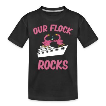 Our herd rocks, - Kids' Premium Organic T-Shirt - black - Front