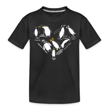 Penguins, Penguins, Penguin lovers - Kids' Premium Organic T-Shirt - black - Front