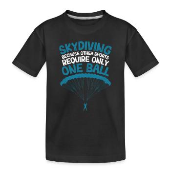 Parachutisme, car pour les autres sports seulement - T-shirt bio Premium Enfant - noir - Devant