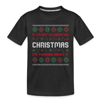Ugly Christmas Ugly Christmas Gift - Kids' Premium Organic T-Shirt - black - Front