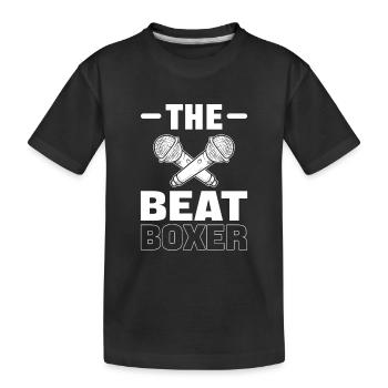 The BeatBoxer Beatboxing Beatbox - Kids' Premium Organic T-Shirt - black - Front