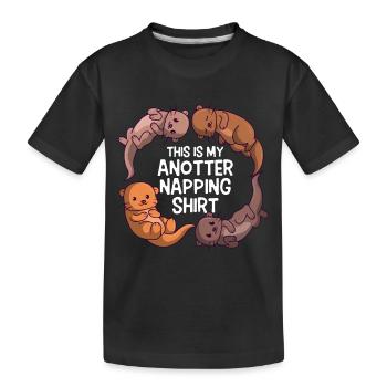 This Is My Anotter Napping Shirt Seeottern Otter - Kinder Premium Bio T-Shirt - Schwarz - Vorne