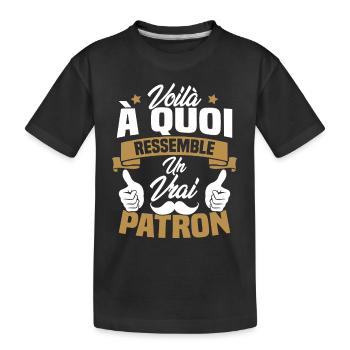 Voilà à quoi ressemble un vrai patron - T-shirt bio Premium Enfant - noir - Devant
