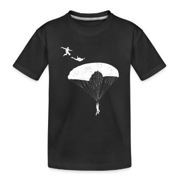 Rétro Vintage Distressed Skydiving Lover Lover - T-shirt bio Premium Enfant - noir - Devant