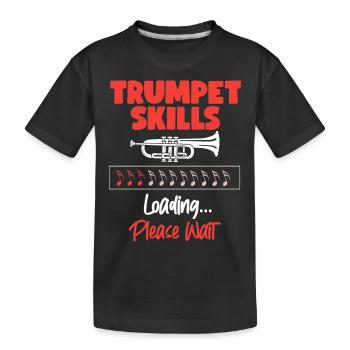 Trumpet Player Trumpet Skills - Kids' Premium Organic T-Shirt - black - Front