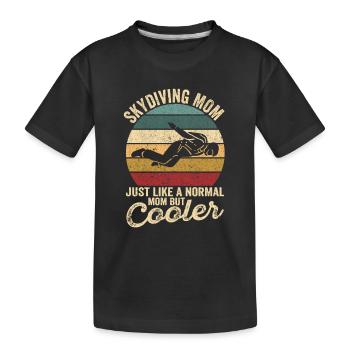 Parachutisme Fête des mères Paire assortie - T-shirt bio Premium Enfant - noir - Devant