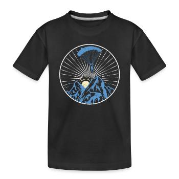 Cool Funny Skydiving Lover Skydiver - Kids' Premium Organic T-Shirt - black - Front