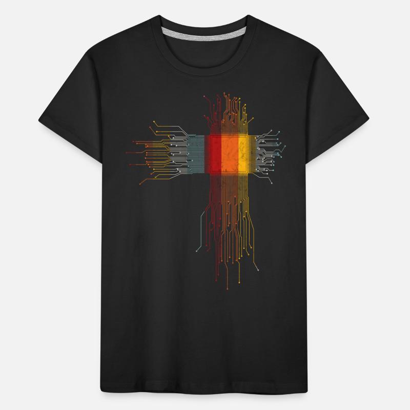 Retro CPU Processor Computer Scientist Electrician Kids' Premium Organic T-Shirt