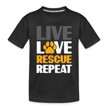 Aimer protéger le bien-être animal - T-shirt bio Premium Enfant - noir - Devant