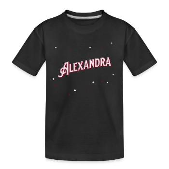 Alexandra name personalized - Kids' Premium Organic T-Shirt - black - Front