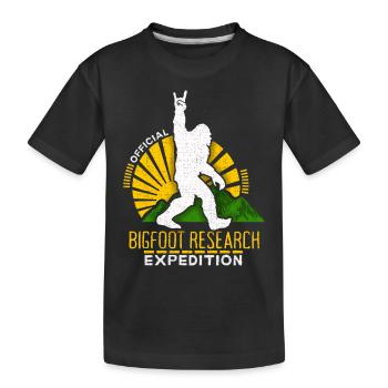 Bigfoot-Monster, Zombie-Monster, Yeti-Monster - Kinder Premium Bio T-Shirt - Schwarz - Vorne