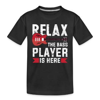 Relax Le bassiste est là - Cadeau pour guitariste - T-shirt bio Premium Enfant - noir - Devant