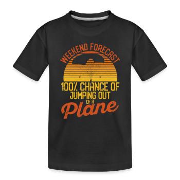Prédiction drôle de week-end 100% de chances de faire un - T-shirt bio Premium Enfant - noir - Devant