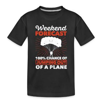 Prédiction du week-end 100% de chance d'un - T-shirt bio Premium Enfant - noir - Devant