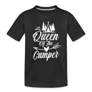 Queen du camping-car camping camping - T-shirt bio Premium Enfant - noir - Devant