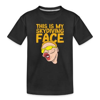 Funny Skydiver Base Jump Skydive This - Kids' Premium Organic T-Shirt - black - Front