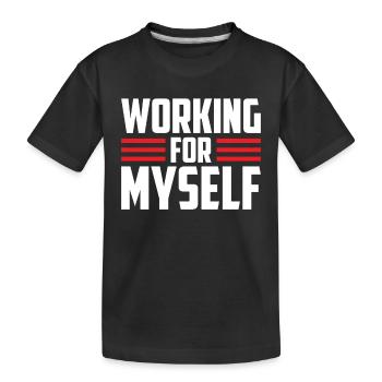 Travailler pour moi-même Fondateur CEO Entrepreneurs - T-shirt bio Premium Enfant - noir - Devant