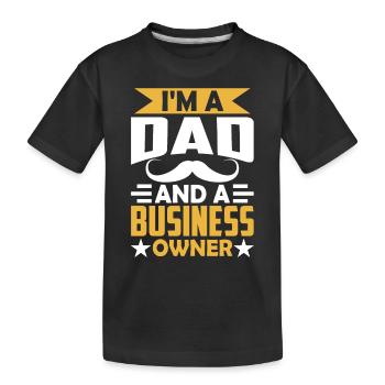 Ich Bin Ein Vater Und Ein Geschäftsinhaber CEO - Kinder Premium Bio T-Shirt - Schwarz - Vorne