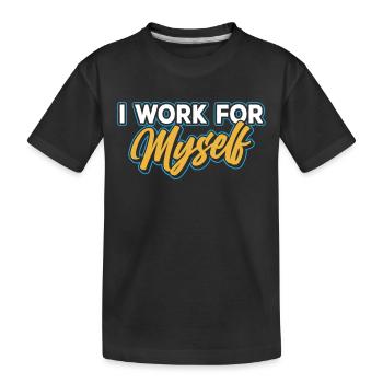 Je travaille pour moi-même entrepreneur fondateur - T-shirt bio Premium Enfant - noir - Devant
