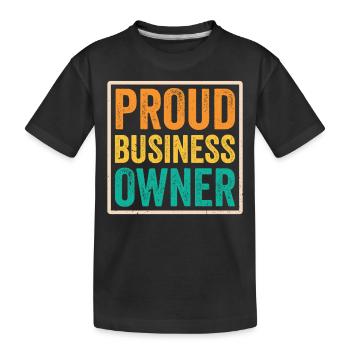Fier propriétaire d’entreprise PDG Entrepreneur Fondateur - T-shirt bio Premium Enfant - noir - Devant