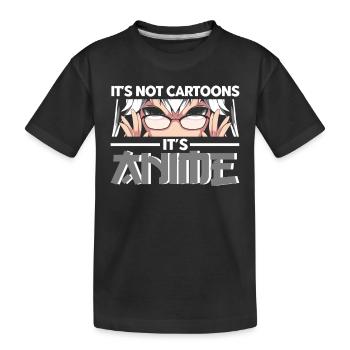 Ce n’est pas des dessins animés son anime - T-shirt bio Premium Enfant - noir - Devant