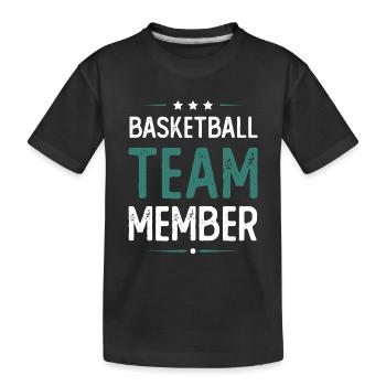 Équipe de basket-ball - T-shirt bio Premium Enfant - noir - Devant