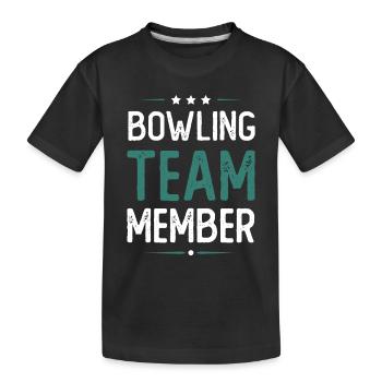 Équipe de bowling - T-shirt bio Premium Enfant - noir - Devant
