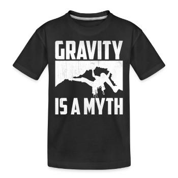 Escalade - La gravité est un mythe - T-shirt bio Premium Enfant - noir - Devant