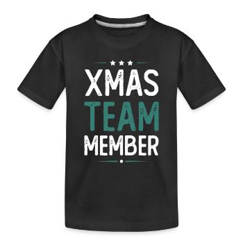 Xmas Team - Kinder Premium Bio T-Shirt - Schwarz - Vorne