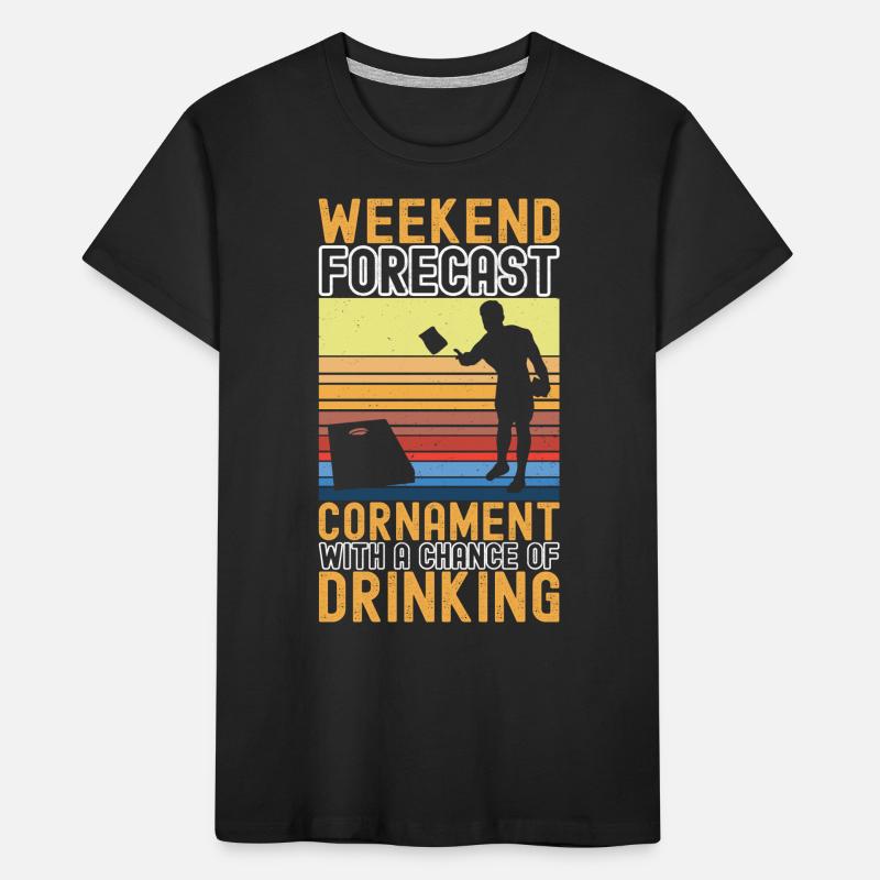 Cornhole Player Cornhole Board T-shirt bio Premium Enfant