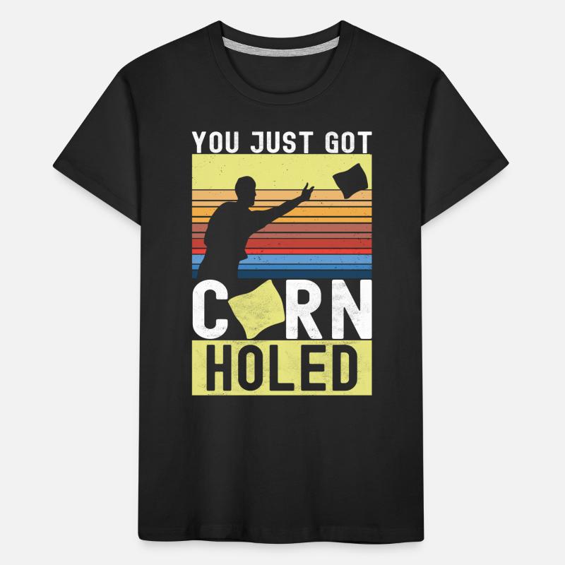 Cornhole Player Cornhole Board T-shirt bio Premium Enfant