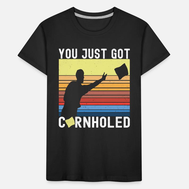 Cornhole Player Cornhole Board T-shirt bio Premium Enfant