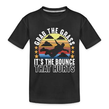 Parachute Parachutist - Kids' Premium Organic T-Shirt - black - Front