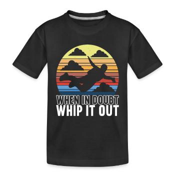 Parachute Parachutist - Kids' Premium Organic T-Shirt - black - Front