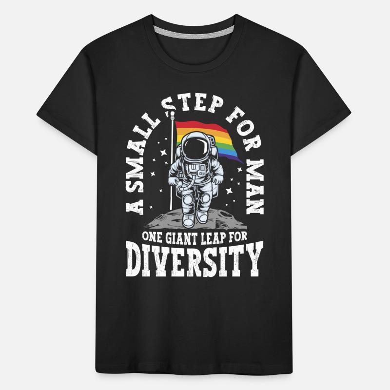 A small step for man A big step Kids' Premium Organic T-Shirt