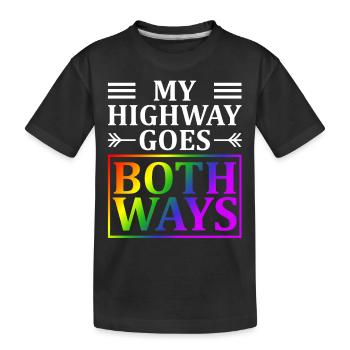 Mein Highway Geht In Beide Richtungen Lgbt - Kinder Premium Bio T-Shirt - Schwarz - Vorne