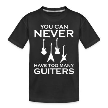 Guitariste - Vous ne pouvez jamais avoir trop de guitare - T-shirt bio Premium Enfant - noir - Devant