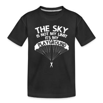 Der Himmel ist nicht meine Grenze, er ist mein - Kinder Premium Bio T-Shirt - Schwarz - Vorne