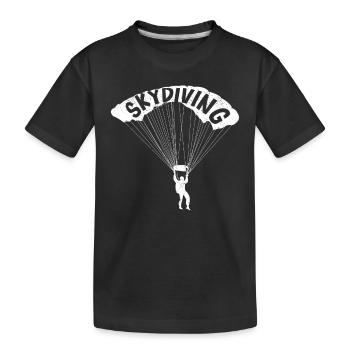 Skydiving Lovers Skydiving - Kids' Premium Organic T-Shirt - black - Front