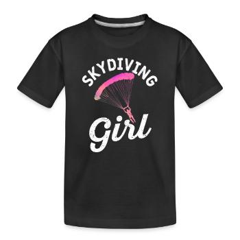 Parachutisme Filles Parachutistes Filles - T-shirt bio Premium Enfant - noir - Devant