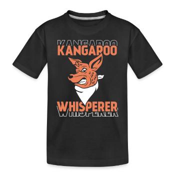 Kangourou Whisperer Animal Kangourou Kangourou - T-shirt bio Premium Enfant - noir - Devant