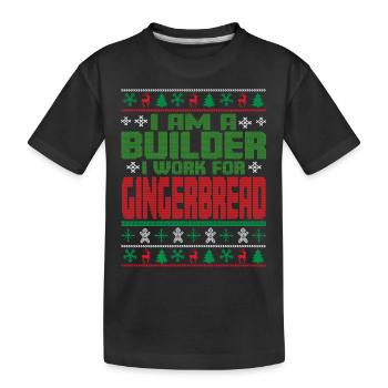 Citation de Noël d’un travailleur de la construction - T-shirt bio Premium Enfant - noir - Devant
