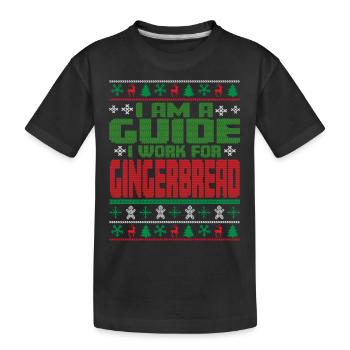 Citation de Noël de guide touristique - T-shirt bio Premium Enfant - noir - Devant