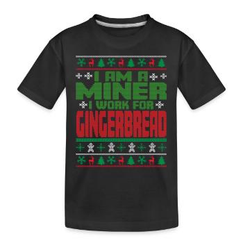 Dicton de Noël des mineurs - T-shirt bio Premium Enfant - noir - Devant
