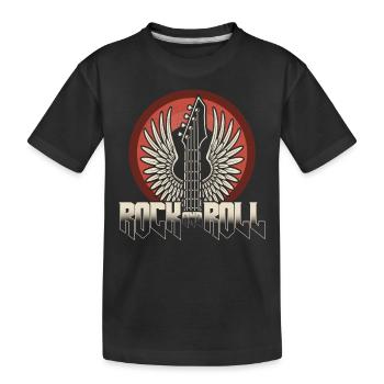 Rock and Roll Guitars - Kids' Premium Organic T-Shirt - black - Front